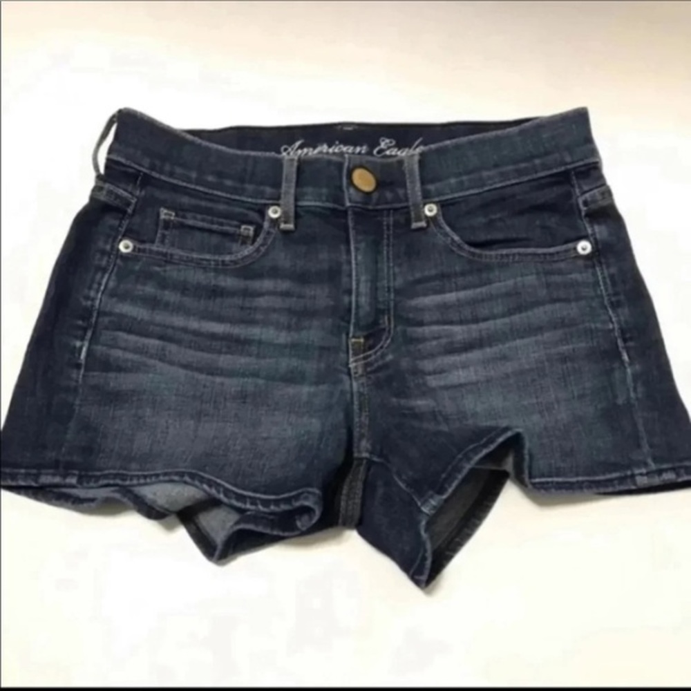 American Eagle Shorts Women’s Size 2 Stretch Blue Jean Denim Dark Wash